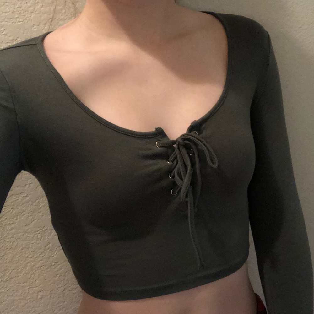 Forever 21 Olive Green Crop Top